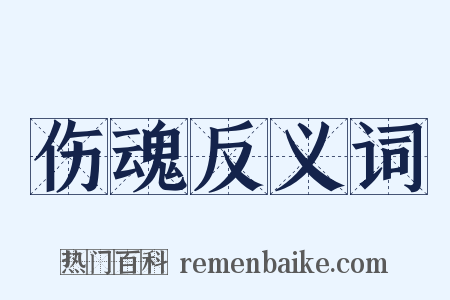 伤魂反义词是什么意思的图片